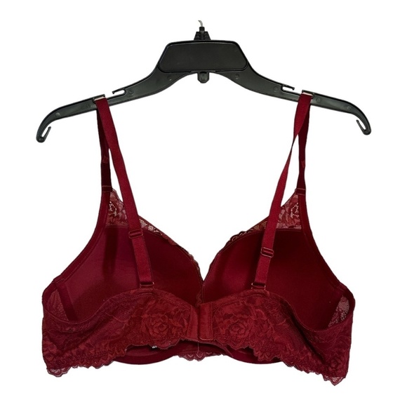 Torrid Curve Perfect T-Shirt Push-Up Bra Dark Red Lace Size 42C - Picture 5 of 6